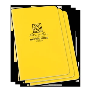 Rite in the Rain Yellow Notebooks 3 Pack Weatherproof 48 Pages Portable Size - Picture 1 of 9