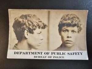1911 antica foto originale Mugshot Frank Maisono Furto Scranton, PA - Foto 1 di 5