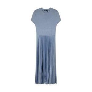 Ralph Lauren Polo Blue Sweater Pleated Midi Dress Women's - Picture 1 of 3
