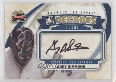 2011 ITG Between the Pipes Authentic Goaliegraph Decades 1980s Gary Simmons Auto - Image 1 of 2
