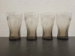 Lot of 4 Vintage Libbey Coca Cola Coke 6" Glass Brown - Excellent Condition - Picture 1 of 11
