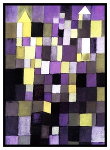 Patrón de gráfico de punto de cruz contado de arquitectura cubista Paul Klee - Imagen 1 de 3