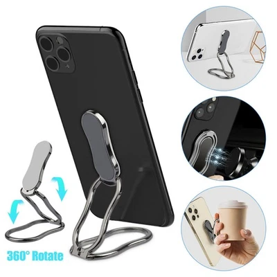 Magnetic Finger Ring Stand Grip 360° Rotating Cell Phone Mount Universal Holder - Image 1 of 4