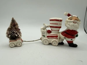 Candelabro vintage Holt Howard árbol de Navidad Santa tren ratón 1959 LEER - Imagen 1 de 16