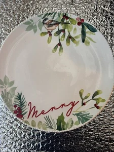Nuovo BETTER HOMES & GARDENS Buon Inverno Botanico 9” Piatto Insalata Fuori Produzione - Foto 1 di 5
