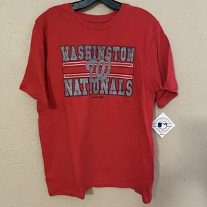 T-shirt Washington Nationals ragazzo XL (16/18) MLB NUOVA CON ETICHETTE rossa merce originale - Foto 1 di 7