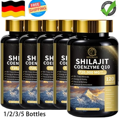 Shilajit Komplex 120-600 Kapseln – Mit Ashwagandha, Kurkuma & Pfeffer 12 IN1 - Bild 1 von 4