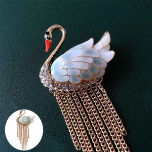 Tier Pins Elegant Neu Accessoires Corsage Emaille Chinesischer Stil Schwan - Bild 1 von 11