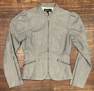Chaqueta Paul Frank para mujer talla XS Moto cremallera manga abullonada ceñida espalda hebilla años 2000 - Imagen 1 de 11