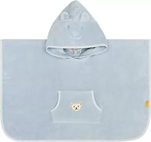 Steiff Baby Bademantel Poncho Badeponcho Frottee 1-3 Jahre hellblau - Bild 1 von 3