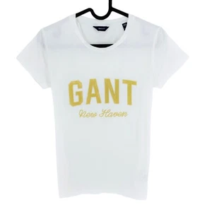 GANT Ragazze Logo Bianco T-Shirt Taglia 15 Anni 170 CM - Foto 1 di 9