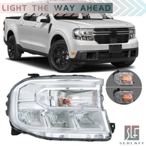 For Ford Maverick XL/XLT 2022-2024 LED Headlight Chrome W/O LED DRL Right Side - Picture 1 of 16
