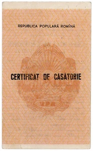 Romania, 1959, Vintage Marriage Certificate - RPR - Picture 1 of 3