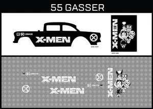 Hot Wheels(1/64),55 Gasser"X-MEN"Waterslide,Printed WhiteFirst,Decals - Picture 1 of 5