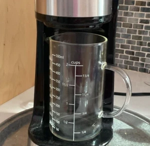 500ML Glass Liquid Measuring Cup W/ Handle High Borosilicate Glass Three Scales - Picture 1 of 8