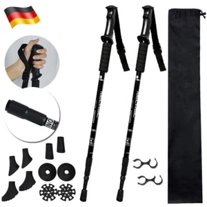 2 uds. Telescopio Nordic Walking Bastones Bastones de Senderismo Antichoque 65-135cm Aluminio Corcho - Imagen 1 de 11