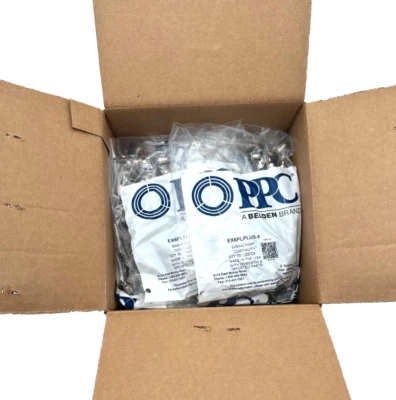 Case of 1000 PPC BELDEN EX6PLPLUS RG6 Coaxial Compression Connectors Indoor - Image 1 of 4