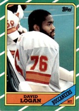 1986 TOPPS! DAVID LOGAN TAMPA BAY BUCCANEERS #381