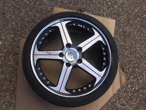 MAYA TRAFFIC STAR GENUINE 19” WHEEL TIRE & PORSCHE OEM CENTER CAP SET FOR 911 - Picture 1 of 6