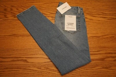 NWT MEN'S FRAME DENIM JEANS Multiple Sizes L'Homme Skinny Mid-Rise Driver Rips - Image 1 of 2