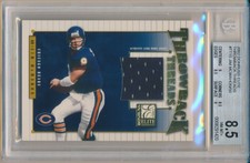 2002 Donruss Elite Jim McMahon Throwback Threads Bears Card #TT15 BGS 8.5 #57/75