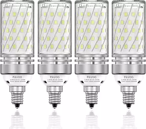 E12 LED Light Bulbs, 12W LED Candelabra Bulbs 100 Watt Equivalent, 1200LM, 6000K - Picture 1 of 10