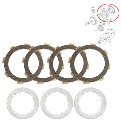 Clutch Friction and Steel Plates Set For Kawasaki KE100 KE100A KH100 KD80 MINI - Изображение 1 из 4