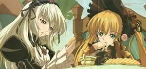 poster promo Rozen Rosen maiden Kanon anime Shinku Suigintou Sawatari Makoto - Picture 1 of 3