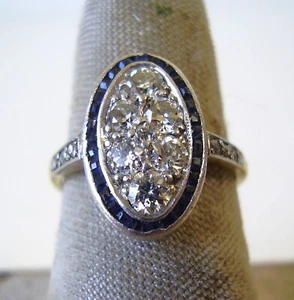 Antiker Art deco Diamanten Ring 750 Gold ca. 0.9 ct um 1920 - Bild 1 von 7
