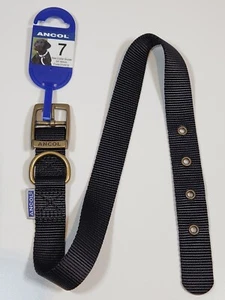 Black Fabric Dog Collar by Ancol 24"/60cm (max) - Picture 1 of 4