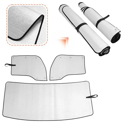 Front & Side Door Windshield Window SunShade Set For Kenworth T680 2013-2025 - Image 1 of 4