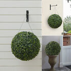 28cm Artificial Topiary Boxwood Faux Tree Garden Outdoor Hanging Pot Grass Plant