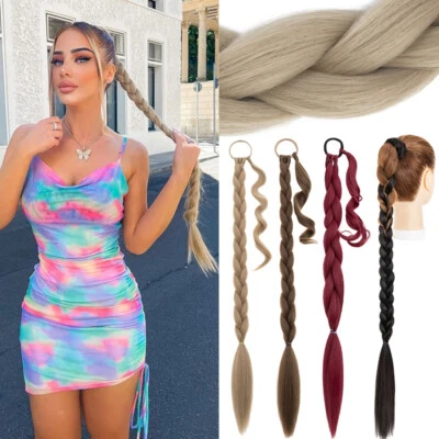 SEGO Superior Quality Clip in Fishtail Plaited Pony Tail Hair Extension Piece Braid