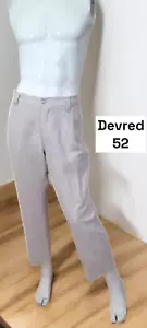 Devred Taille 52 🧡 Superbe Pantalon de costume beige homme en coton et lin - Imagen 1 de 4