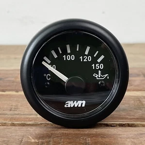 AWN Öltemperaturanzeige 50° - 150° analog Ø 52mm Anzeige Öl Öltemperatur schwarz - Picture 1 of 5