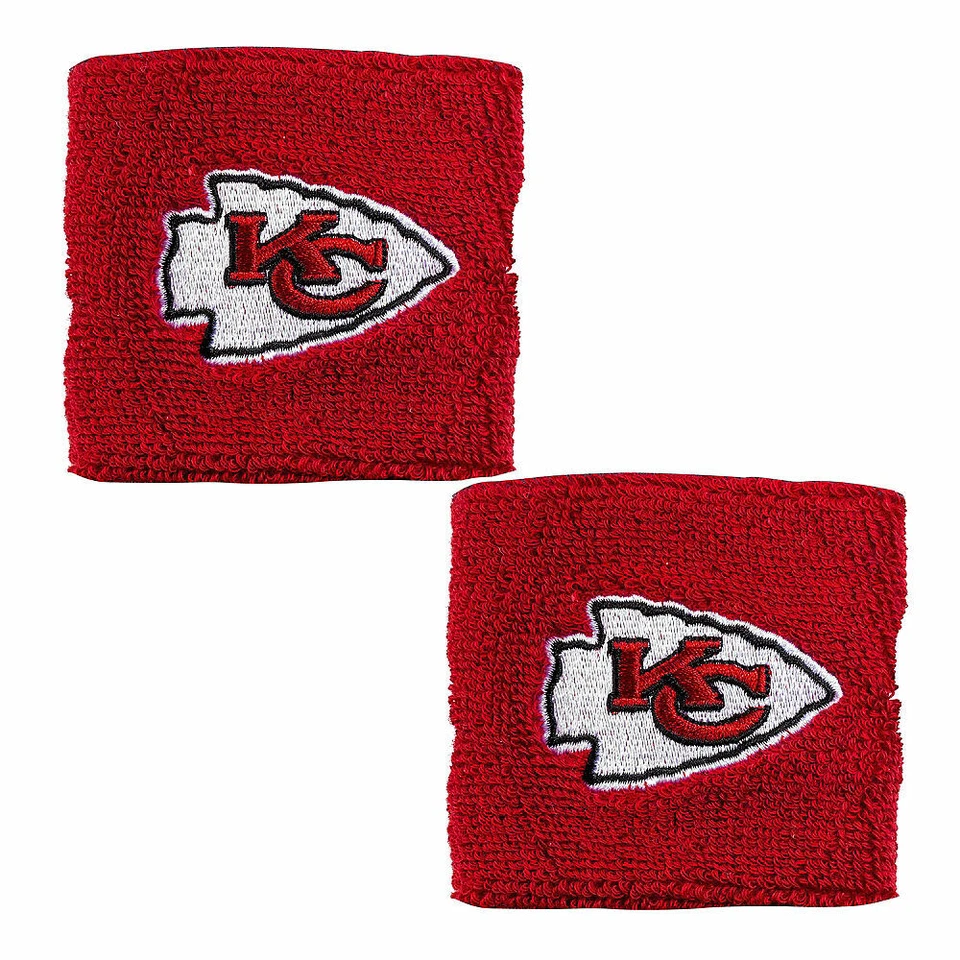Muñequeras rojas Kansas City KC Chiefs NFL Patrick Mahomes Kelce Hill Cheetah Foto 1 de 1