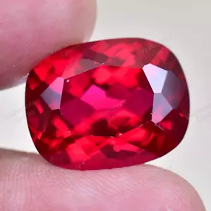 Extremely Rare & Natural 22.30 Ct Blood Red RUBY Cushion Certified Gemstone - Picture 1 of 6