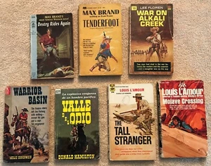 (7) WESTERN PBs including LEGENDS: MAX BRAND and LOUIS L’AMOUR! 1959 – 1969 - Picture 1 of 10