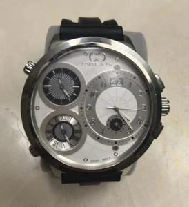 Limited 57mm Curtis and Co Watch 4 Time Zone Stainless Steel Rubber Divers Strap - Picture 1 of 5