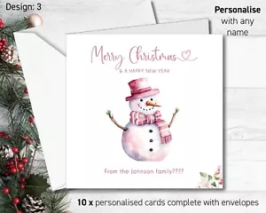 Weihnachtskarten Mixpackung personalisiert für Familie Oma Mama glückliches neues Jahr 273 - Bild 1 von 13