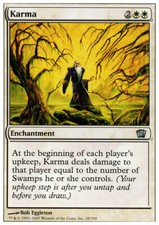 1x Karma NM, English MTG 8th Edition