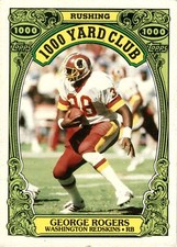 1986 Topps #21 George Rogers 1000 Yard Club Great card!