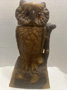 VTG Mechanical “Owl Cast Iron Coin Bank” The Book of Knowledge Collection Repro - Picture 1 of 6