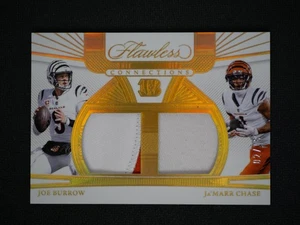 2024 Panini Flawless #FC-CIN Joe Burrow / Ja'Marr Chase Flawless Connections /15 - Picture 1 of 2