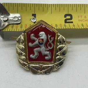 Veraltetes Vintage Tschechisches Polizeiabzeichen Tschechoslowakei Polizeiabzeichen Mützenmütze Barett - Bild 1 von 4