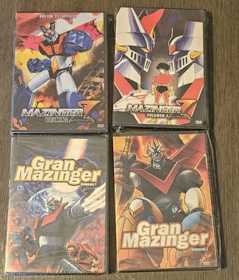 MAZINGER Z & GRAN MAZINGER 4 DVDs SET LATIN AMERICAN SPANISH REGION 1 - Image 1 of 4