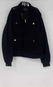 Sean John Mens Black Wool Blend Pockets Long Sleeve Full-Zip Jacket Size 2XL - Picture 1 of 6