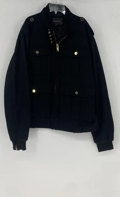 Sean John Mens Black Wool Blend Pockets Long Sleeve Full-Zip Jacket Size 2XL - Image 1 of 4