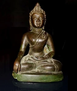 Bronze Buddha Statue - Thailand 19./20. Jh. - Ancient Bronze Buddha - Bild 1 von 16