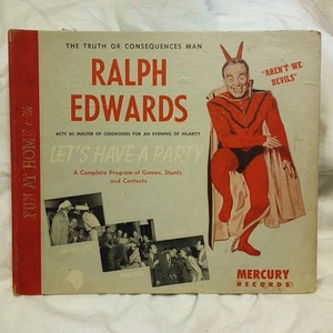 Ralph Edwards Let's Have a Party Truth or Consequences 78rpm 4 Record Album - Picture 1 of 11
